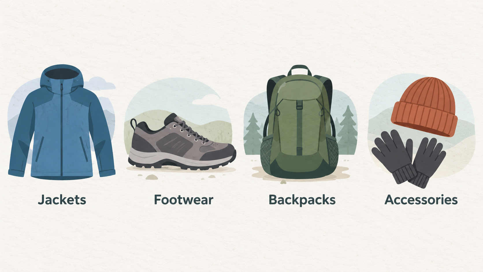 Show the range categories named in the section so readers can see the breadth beyond puffer jackets.